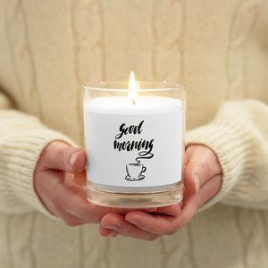 "Good Morning" Elegant Glass jar candle (Customizable)